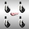 Service Caster 4 Inch 316SS Soft Rubber Wheel Swivel 1-3/4 Inch Expanding Stem Caster Set SCC SCC-SS316EX20S414-SRS-134-4 - alternate 4